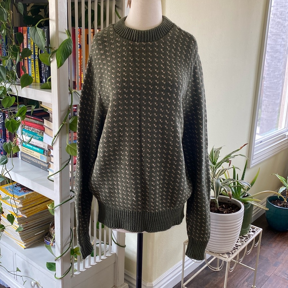 Green Grandpa Sweater